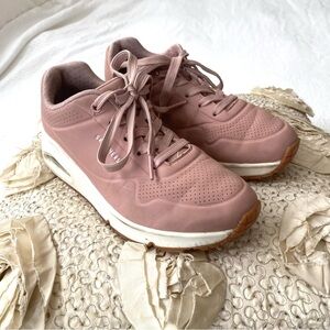 Skechers Pink Nude Memory Foam Sneakers Size 6